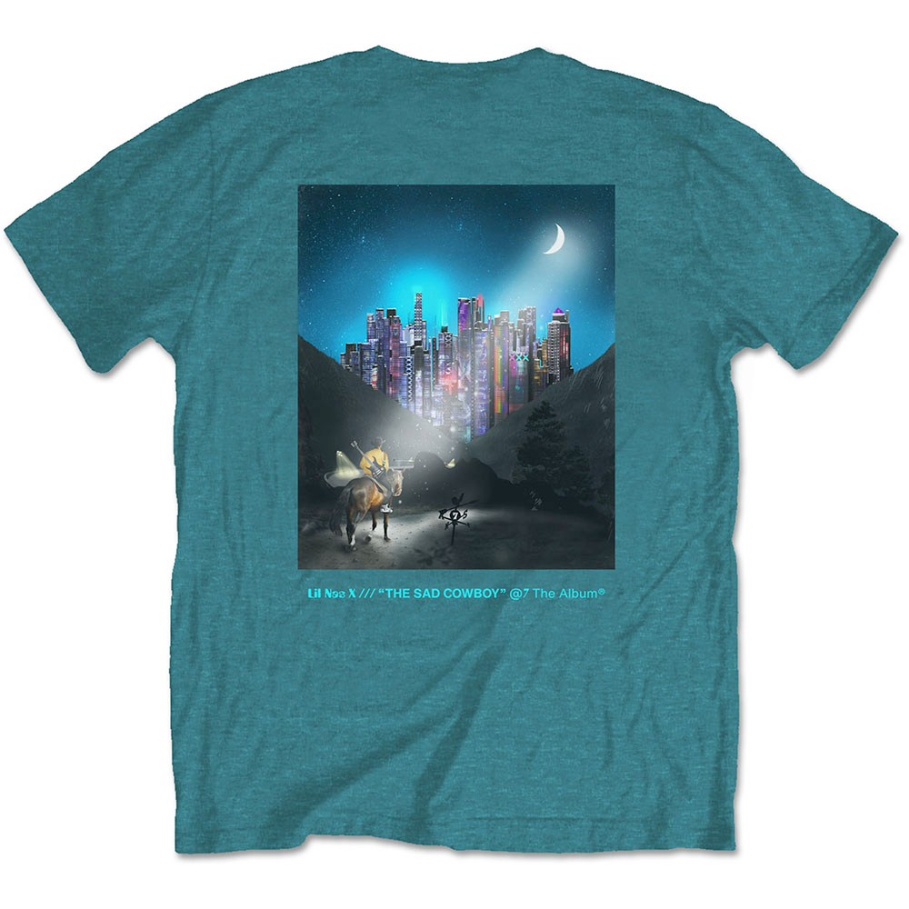 Lil Nas X - Album Heren Tshirt - Turquoise